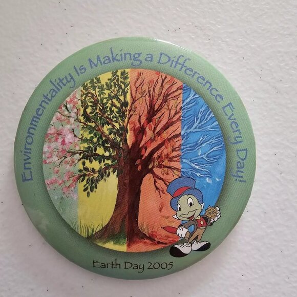 BUNDLE Disney Jiminy Cricket Earth Day 2003 - 2006 Environmentality Pin Back - Picture 10 of 16